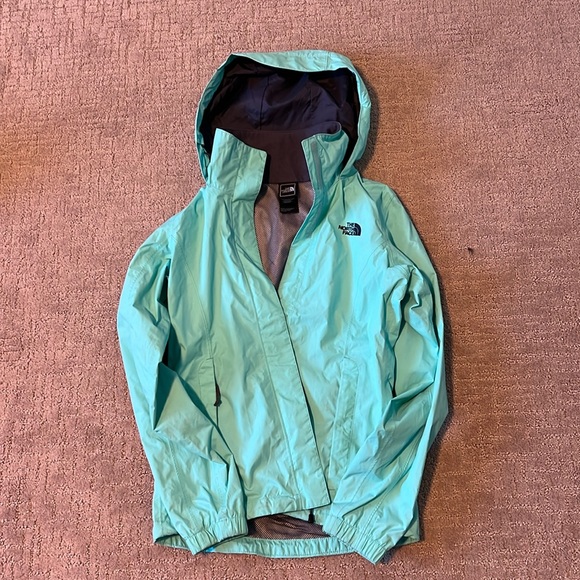 North Face Rain Jacket XS Aqua - Picture 2 of 6